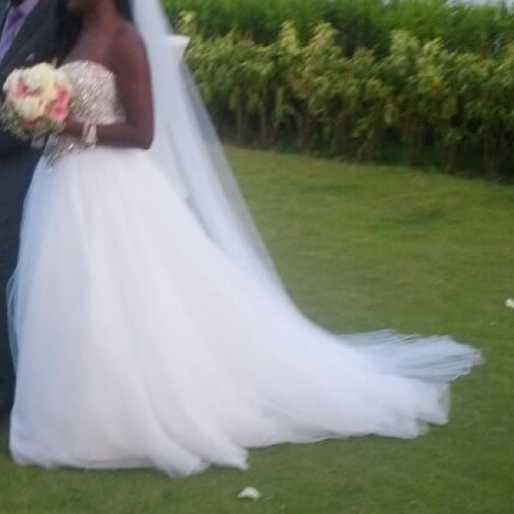 Wedding Dress - White, princess, crystal bodice - Picture 5 of 5